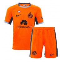 Inter Milan Denzel Dumfries #2 Tretí Detský futbalový dres 2023-24 Krátky Rukáv (+ trenírky)